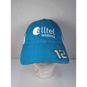 Ryan Newman Hat #12 Light Blue Penske Racing Alltel Nascar *Damaged Strap Back*